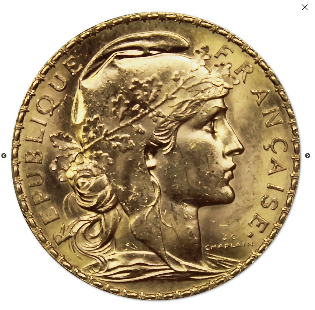 20 Frs Mariane Coq 20 Frs Mariane Coq