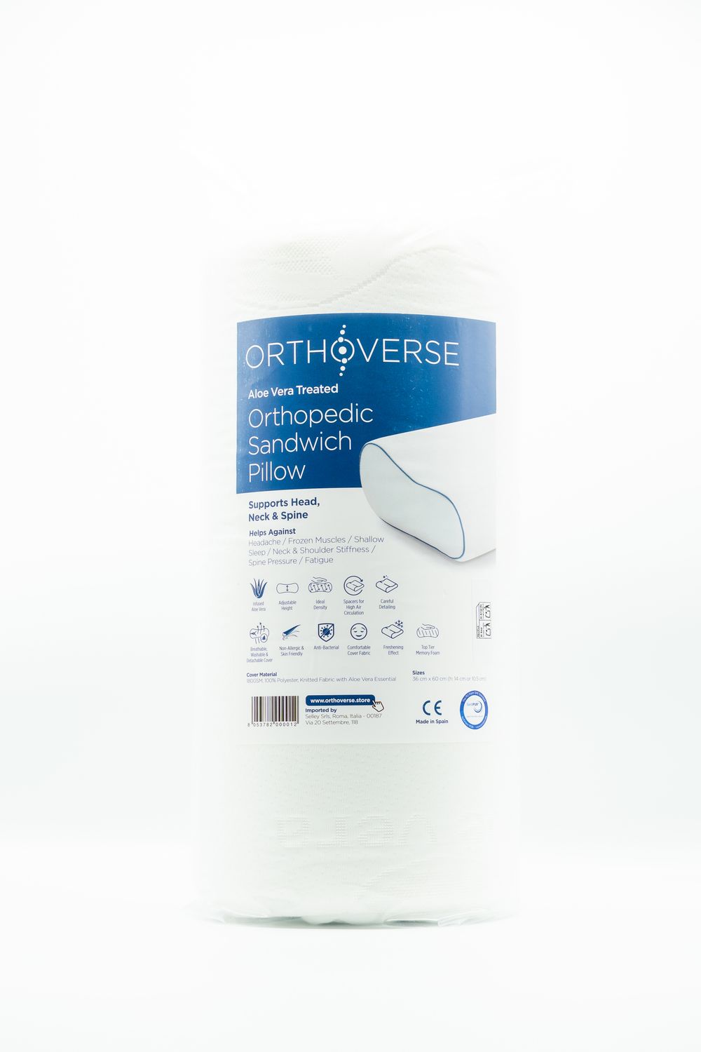 Cuscino Cervicale Memory Foam Altezza Regolabile ORTHOVERSE