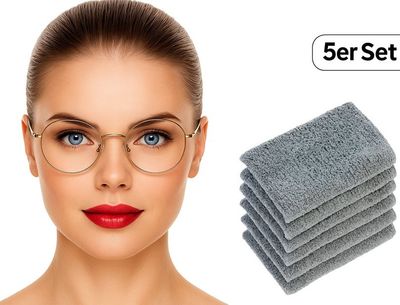 Zilotex Brillentuch –5er Set -  Größe ca. 12 × 10 cm