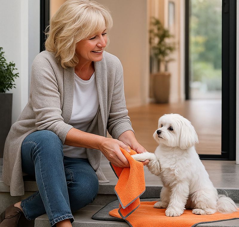 Pfötchentuch – Größe: ca. 30 × 30 cm