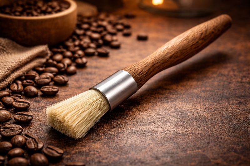 Reinigungspinsel – Naturborsten, Holzgriff dunkel