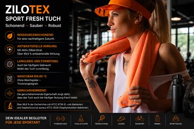 Zilotex Sport Fresh Tuch – Größe ca. 85 × 60 cm Zilotex Sport Fresh Tuch – Größe ca. 85 × 60 cm