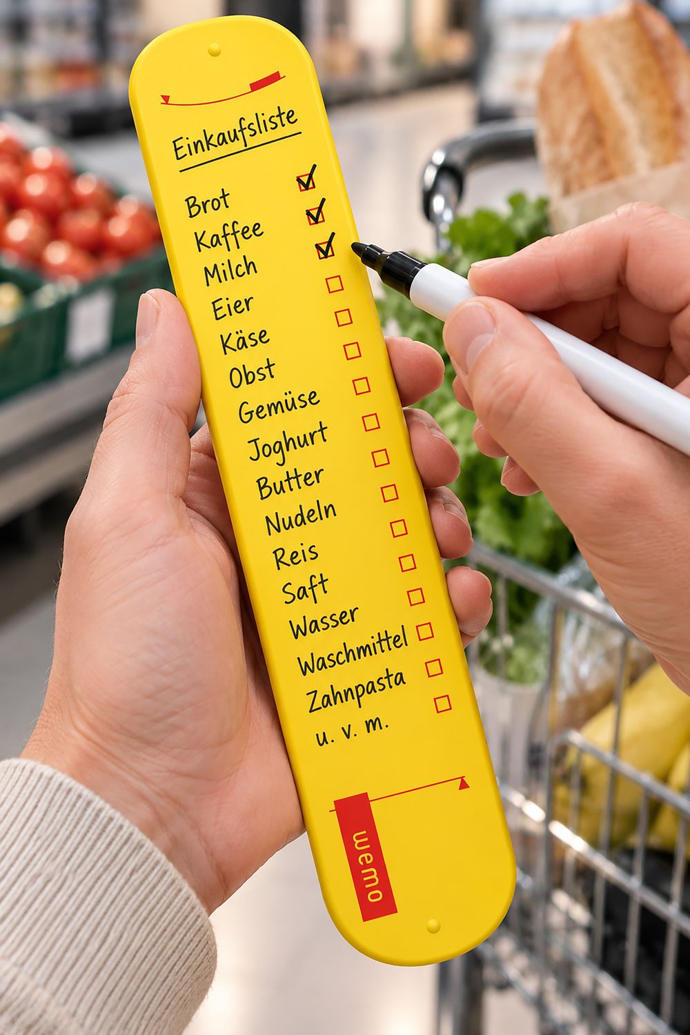 Wiederverwendbares Silikonband mit Checkliste – Gelb Wiederverwendbares Silikonband mit Checkliste – Gelb