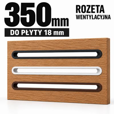 ​Rozeta wentylacyjna meblowa 350 mm – do płyty 18 mm, frez Ø16 mm