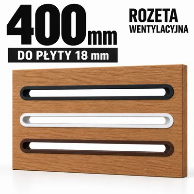 ​Rozeta wentylacyjna meblowa 400 mm – do płyty 18 mm, frez Ø16 mm