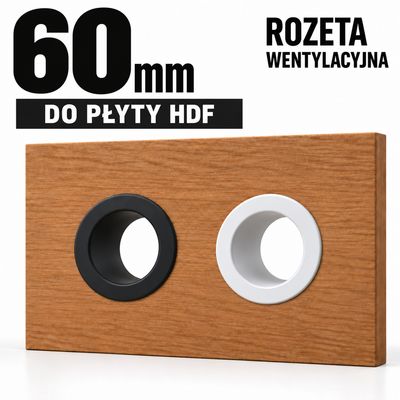 Rozeta wentylacyjna okrągła Ø60 mm – do płyty meblowej HDF