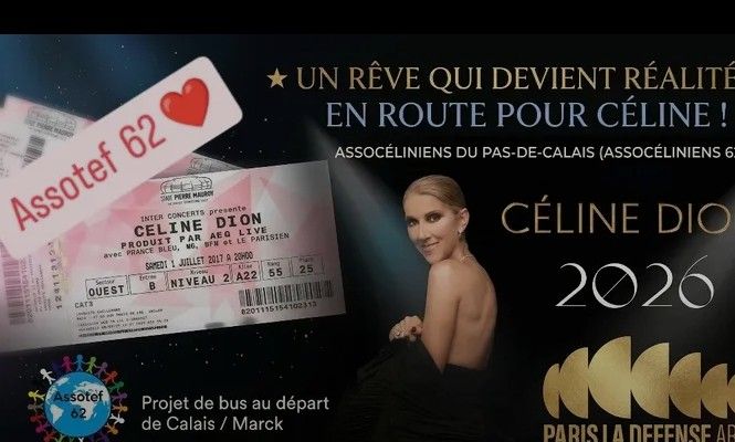 Ticket de bus en pré commande concert Céline Dion paris la Défense Arena