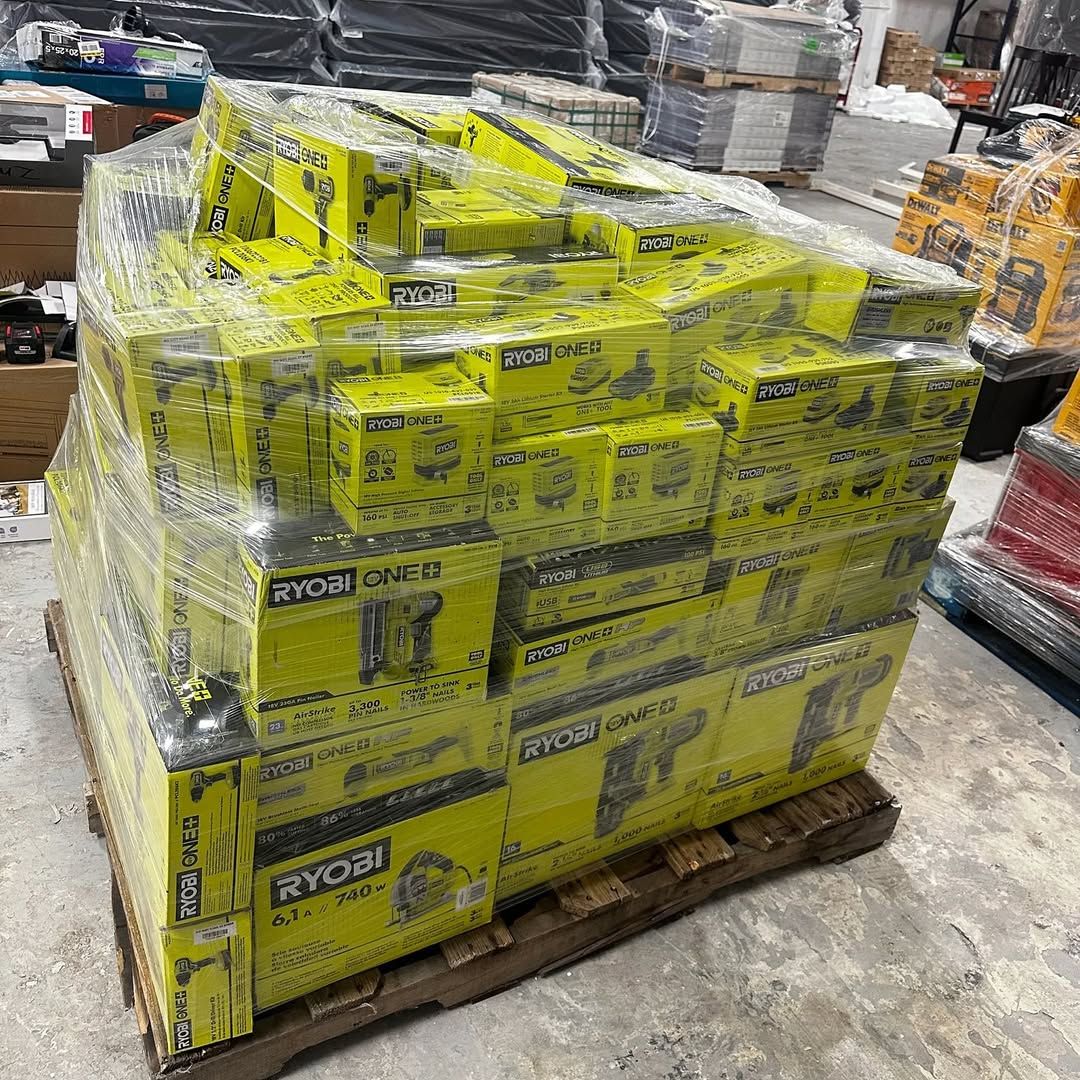 Ryobi 60-Piece Power Tools Pallet – Mixed Tools Lot