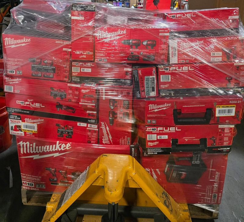Milwaukee 60-Piece Power Tools Pallet – Pro Contractor Lot
