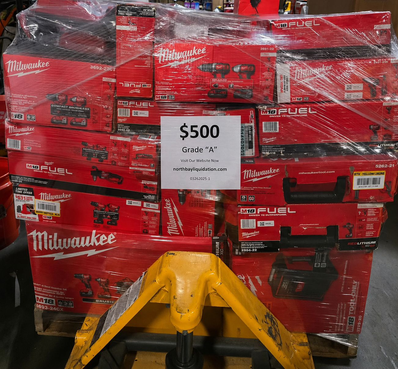 Milwaukee 30-Piece Power Tools Pallet – Pro Contractor Lot