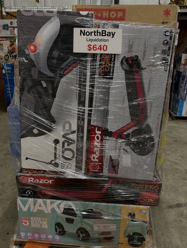 Premium 57-Piece Electric Ride-On &amp; Scooter Pallet