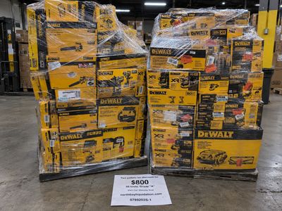 Palé de Liquidación DEWALT de 95 Piezas – 2 Palés de Herramientas Eléctricas Nuevas