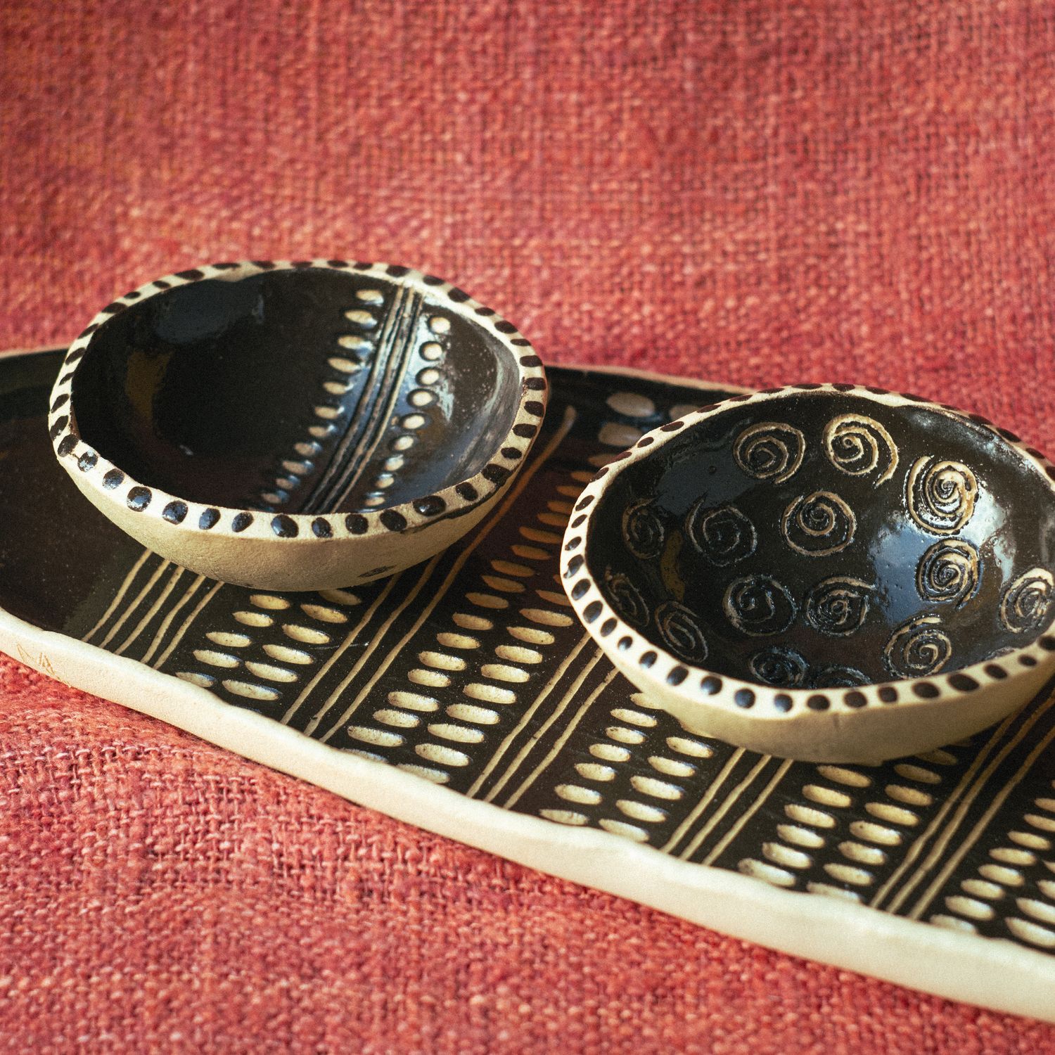 Conjunto de Cuencos y Bandeja