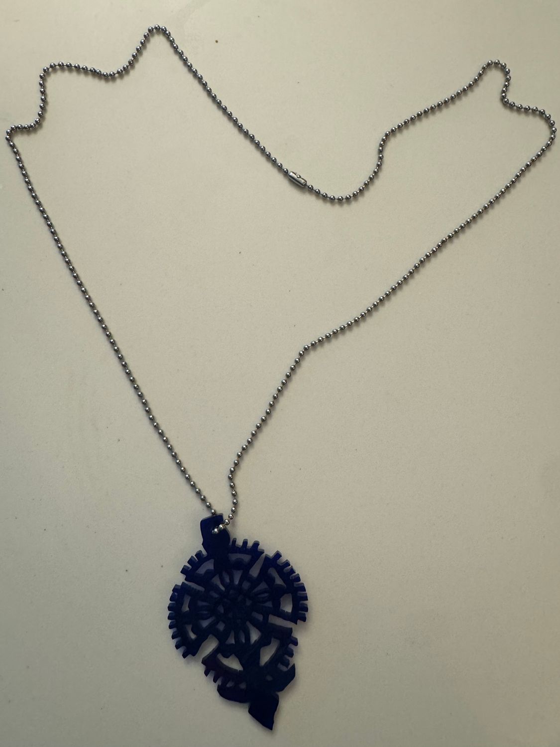 Colgante de Piedras o cadena con Cruz Etíope de metacrilato