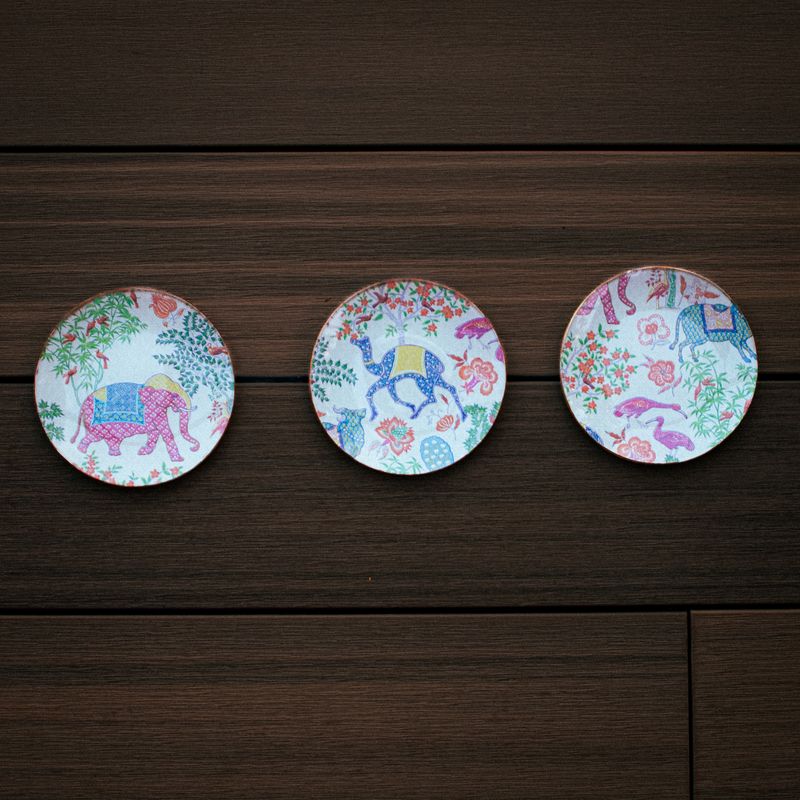 Conjunto de Platos de Decoupage Pequeños