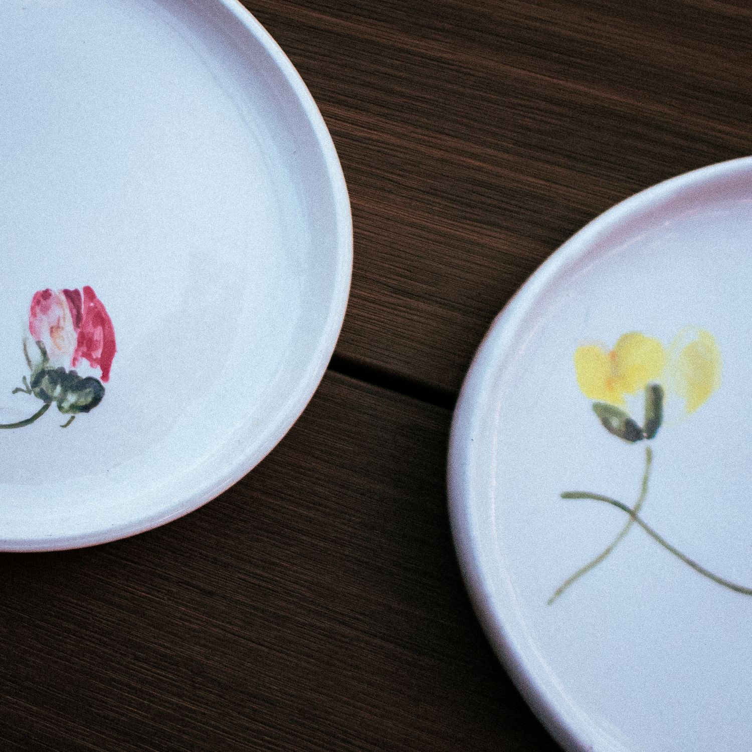 Conjunto de Platos de Flores