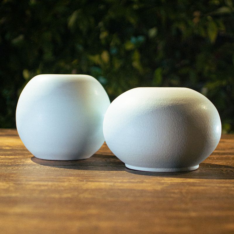 Piezas Ovaladas Blancas