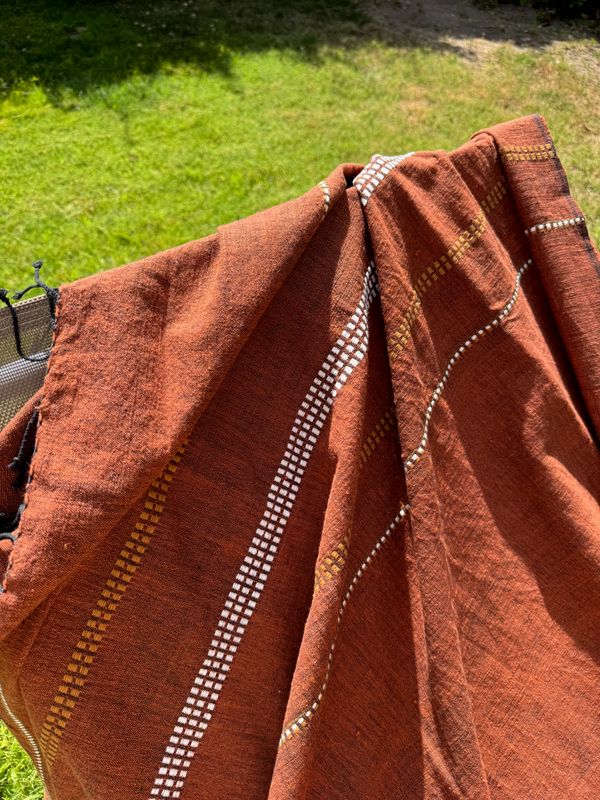 Mantas de algodón etíope para sofa o plaid de cama. La primera de 204 x 140. Las otras dos 225 x 140