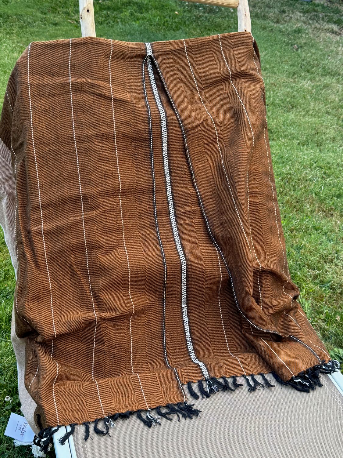 Ponchos de algodón etíope. Prenda de Otoño. Talla única