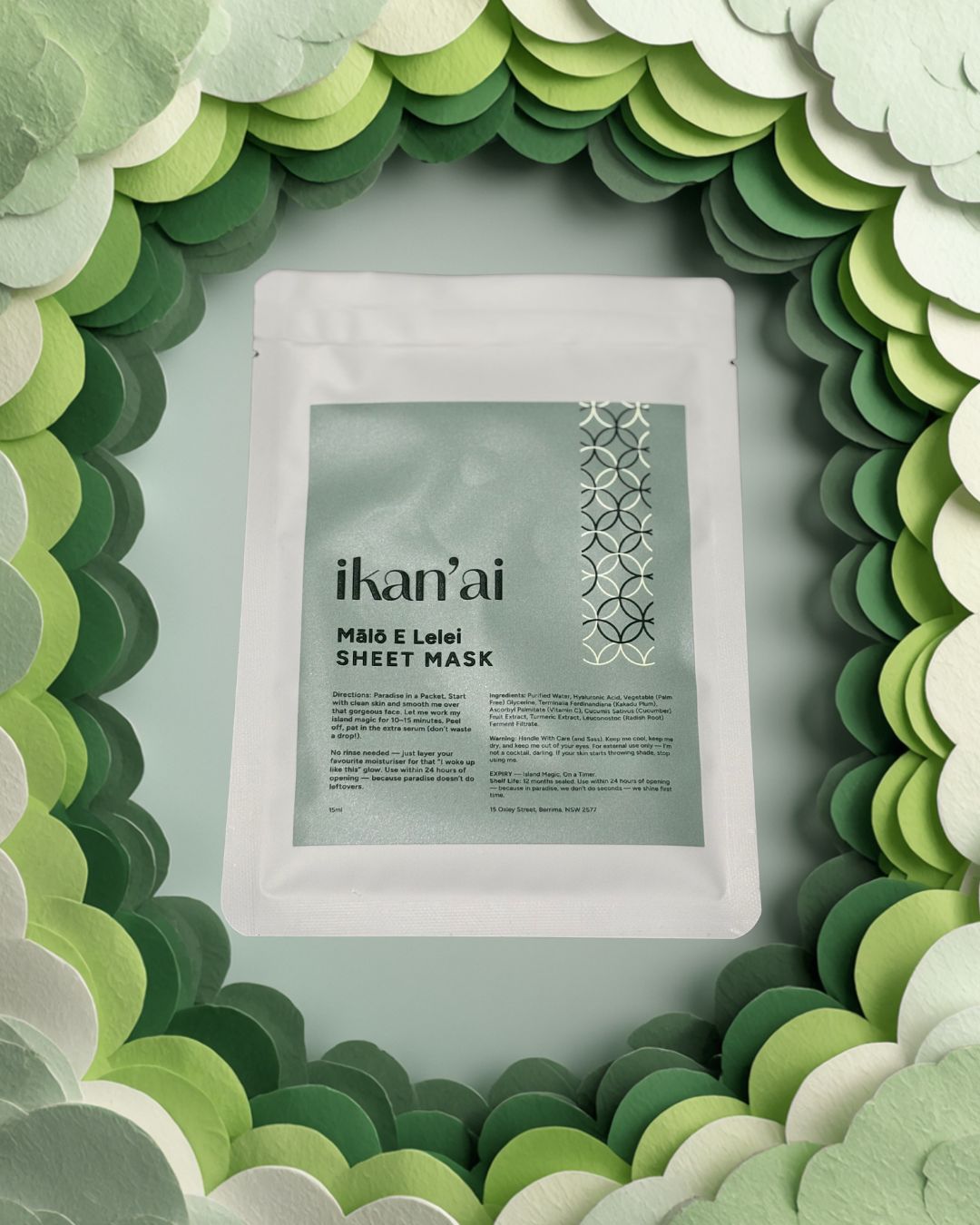Mālō E Lelei Sheet Mask 15ml Sheet Mālō E Lelei Sheet Mask 15ml Sheet