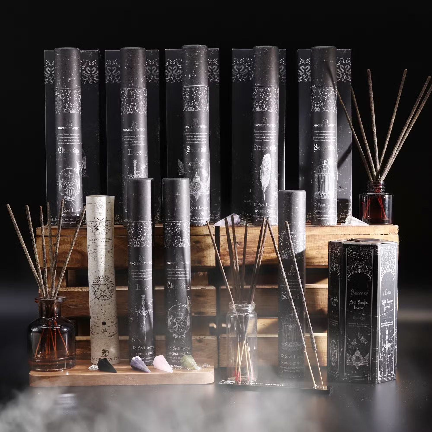 Ancient Witch Positive Spell Incense &amp; Pendulum Sets