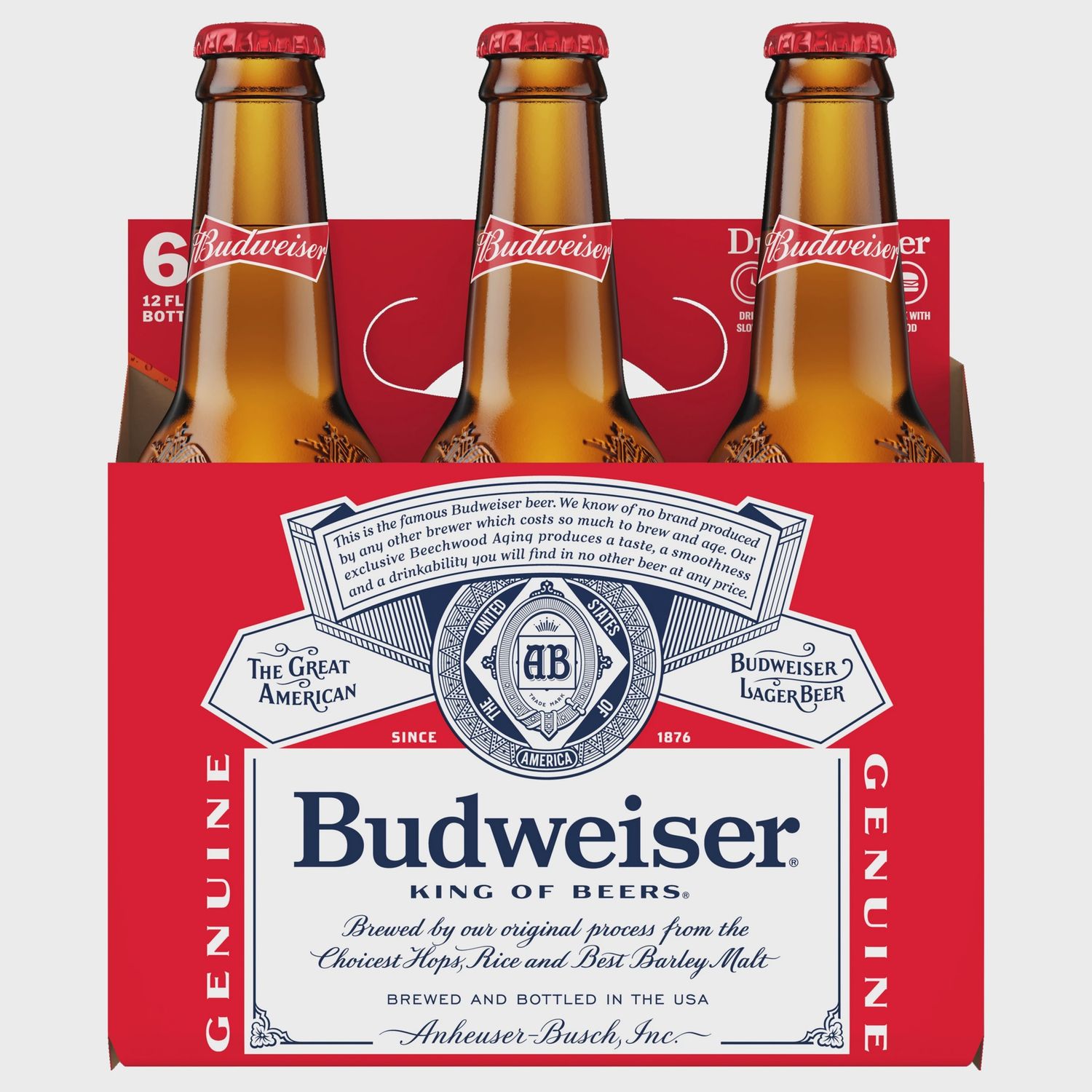 Budweiser 6 pack bottles
