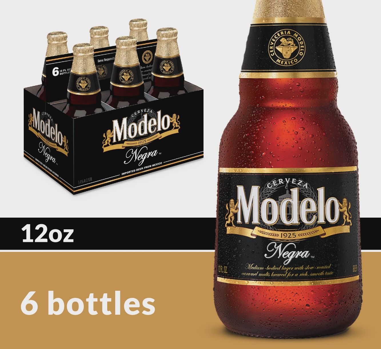 Modelo Negra 6 pack bottles