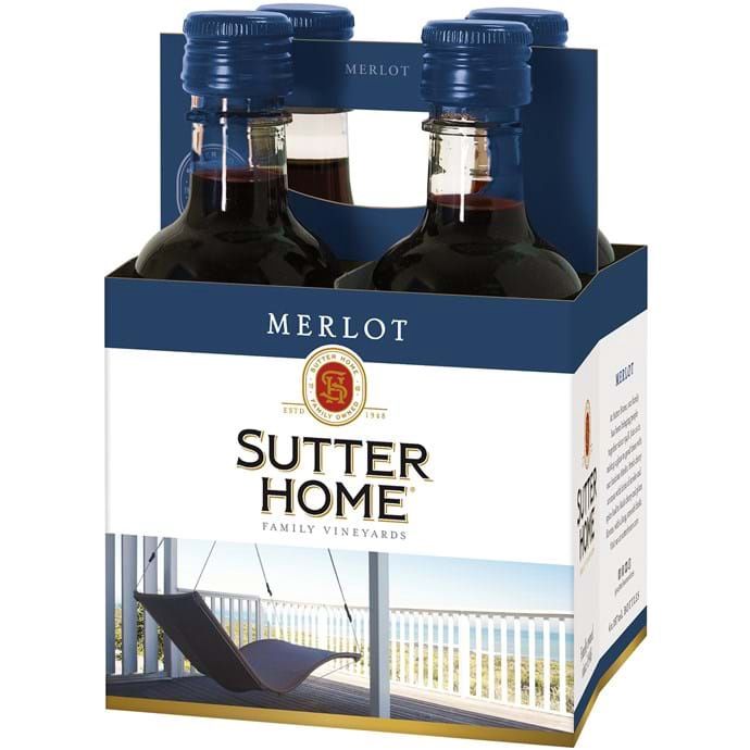 Sutter Home Merlot 187mL 4pk