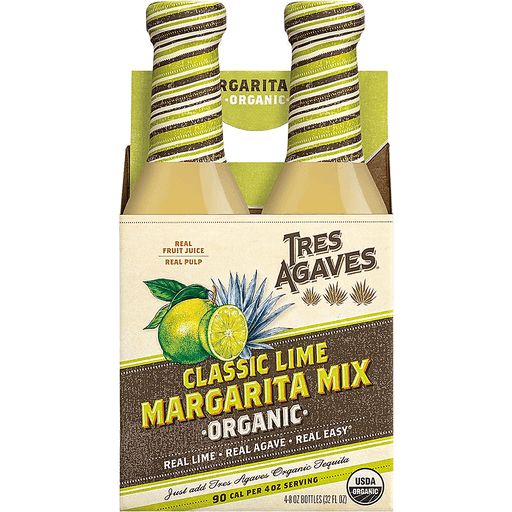 Tres Agaves Classic Lime Margarita Mix 4pk 8oz