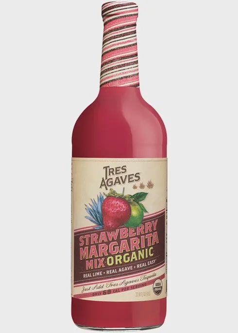 Tres Agaves Strawberry Margarita Mix 1L