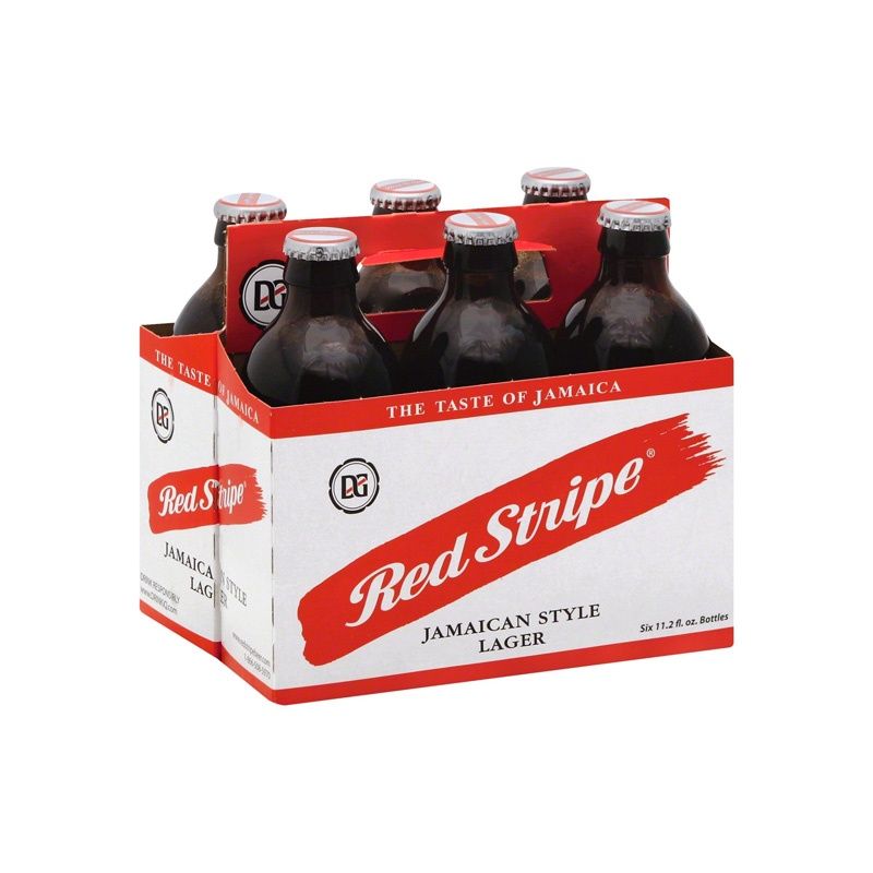 Red Stripe 6 pack bottles