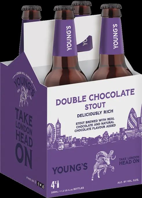 Young’s Double Chocolate Stout 12oz btl 4pk