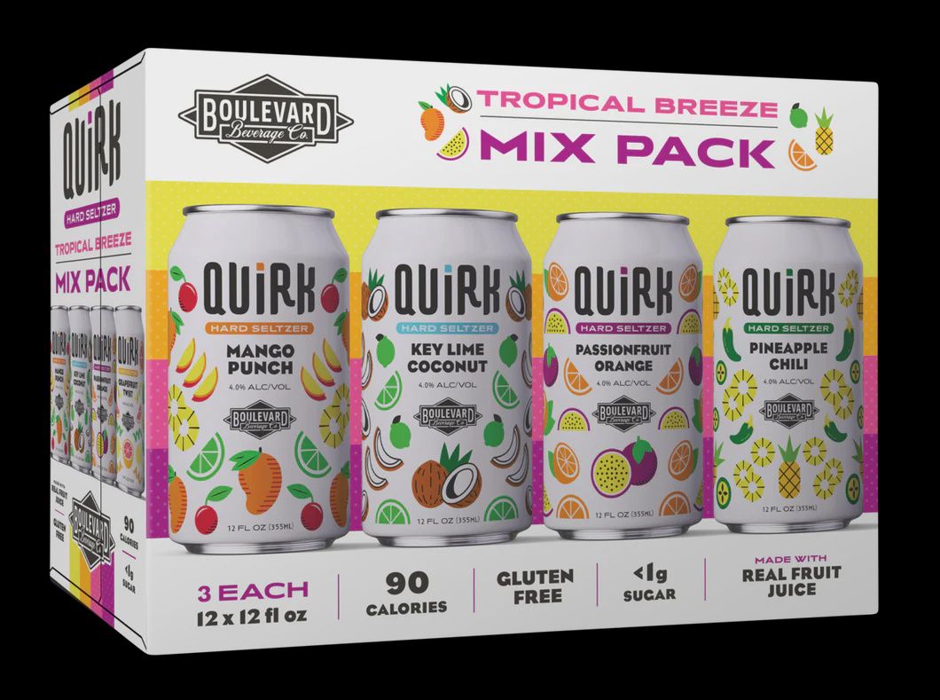 Quirk Hard Seltzer Tropical Breeze Mix 12pk