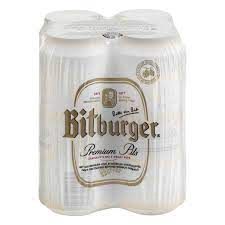 Bitburger Pils 16.9oz cans 4pk
