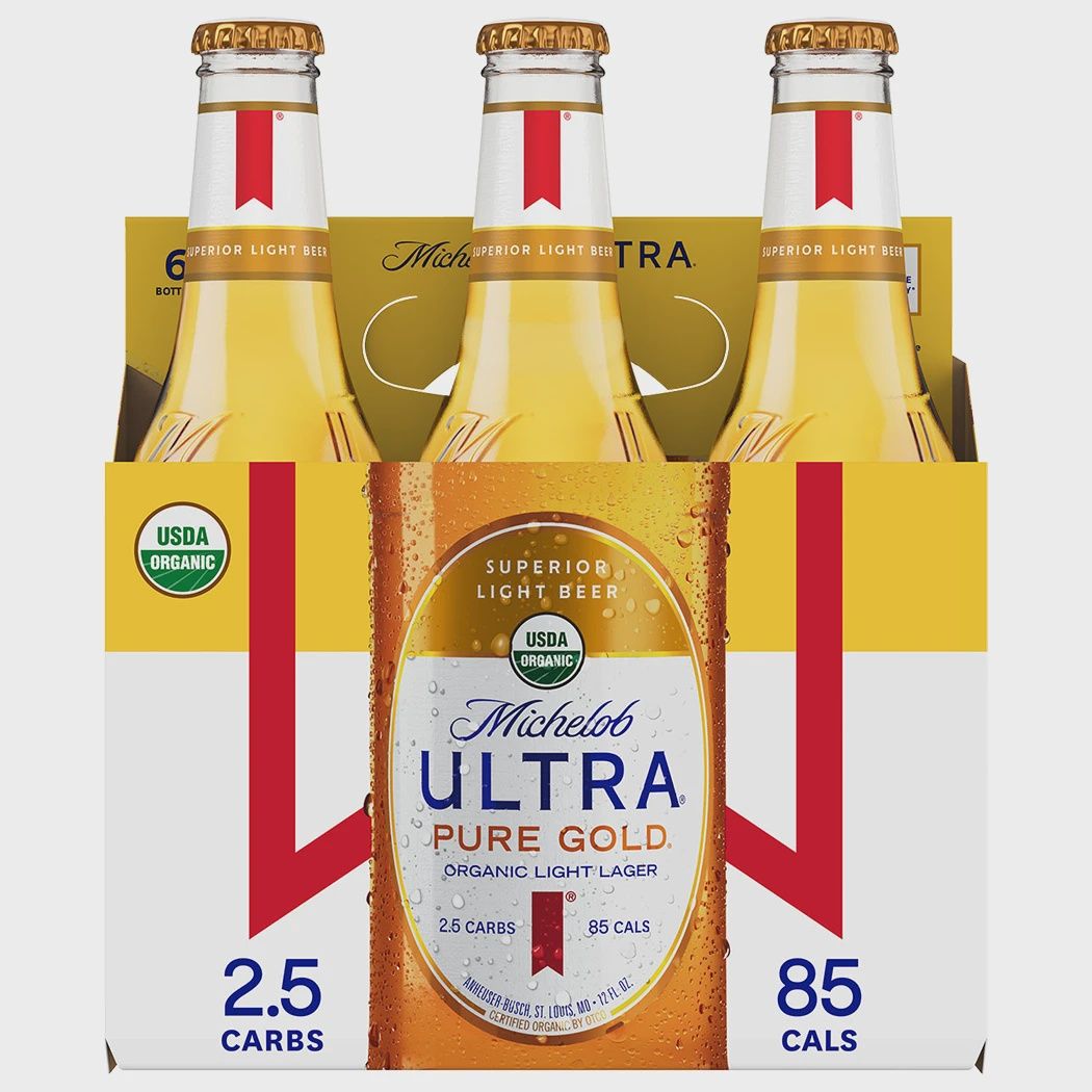 Michelob Ultra Pure Gold 6 pack bottles 12oz