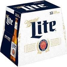 Miller Lite 12 pack bottles
