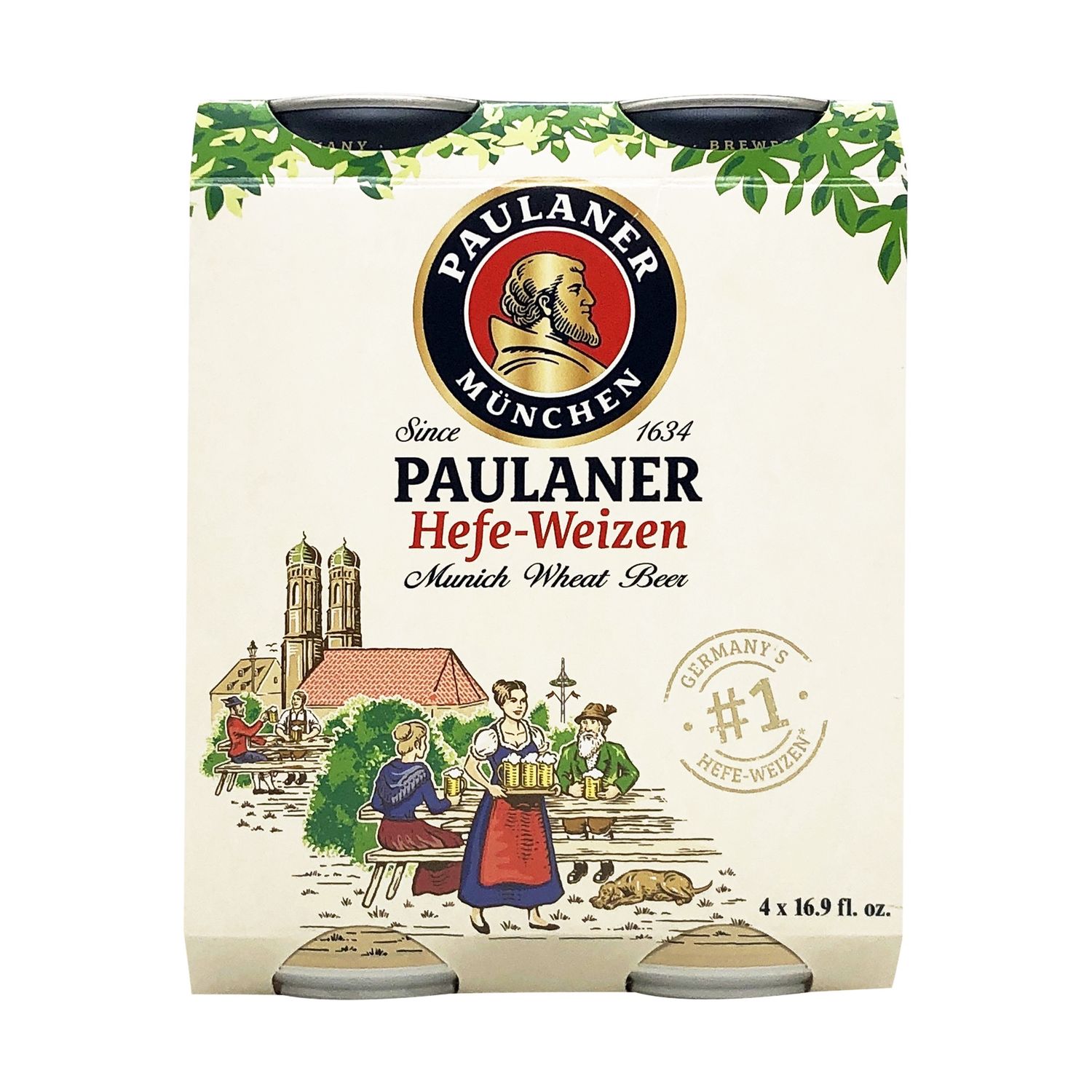 Paulaner Hefe-Weizen 16.9oz can 4pk