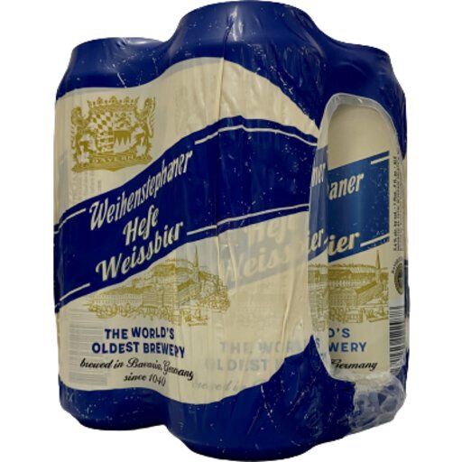 Weihenstephaner Hefe Weissbier 16.9oz can 4pk