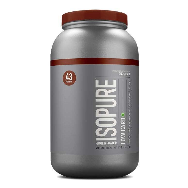 Isopure Low Carb 100% Whey Protein Isolate Powder Chocolate - 3Lbs 1.36 kg