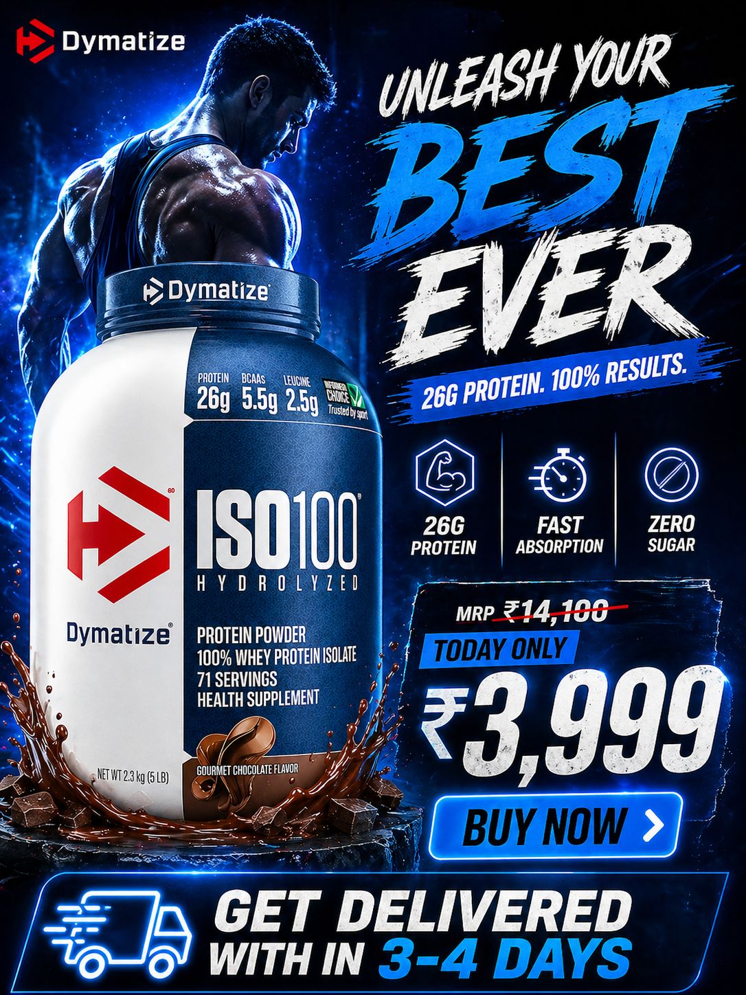 Dymatize ISO100 Hydrolyzed Whey Protein