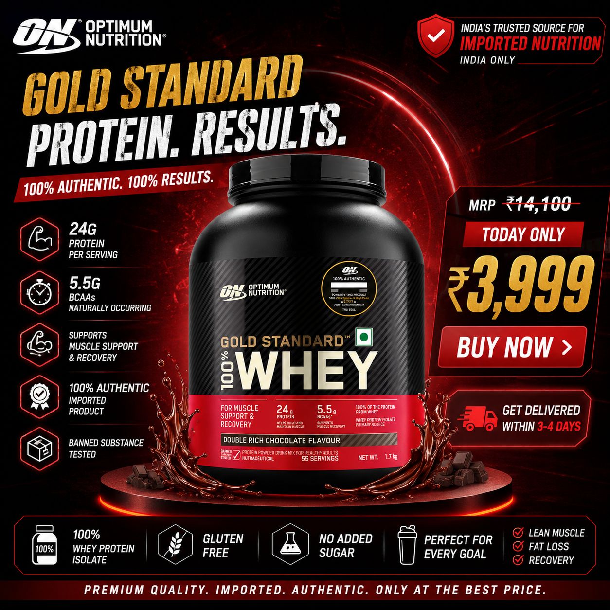 ON Gold Standard 100 Whey Protein Powder