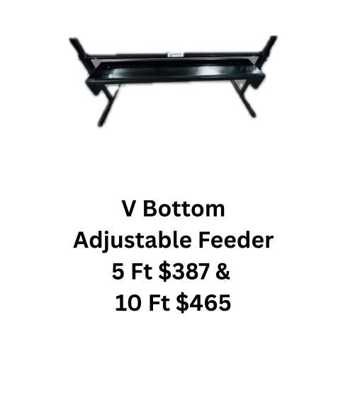 V Bottom Adjustable Feeder - 10 ft