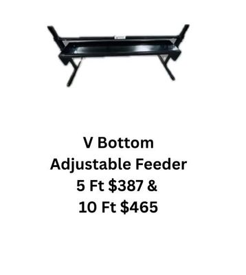 V Bottom Adjustable Feeder - 10 ft