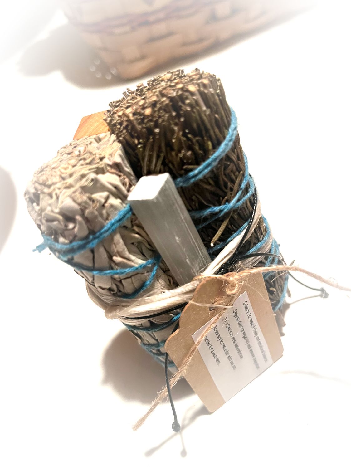Sage, Palo Santo, Rosemary, Selenite Bundle