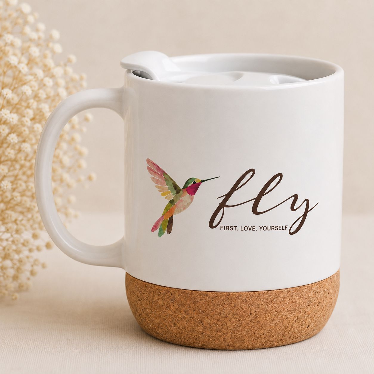 Taza que hace match con tu agenda 2027 FLY-FIRST LOVE YOURSELF