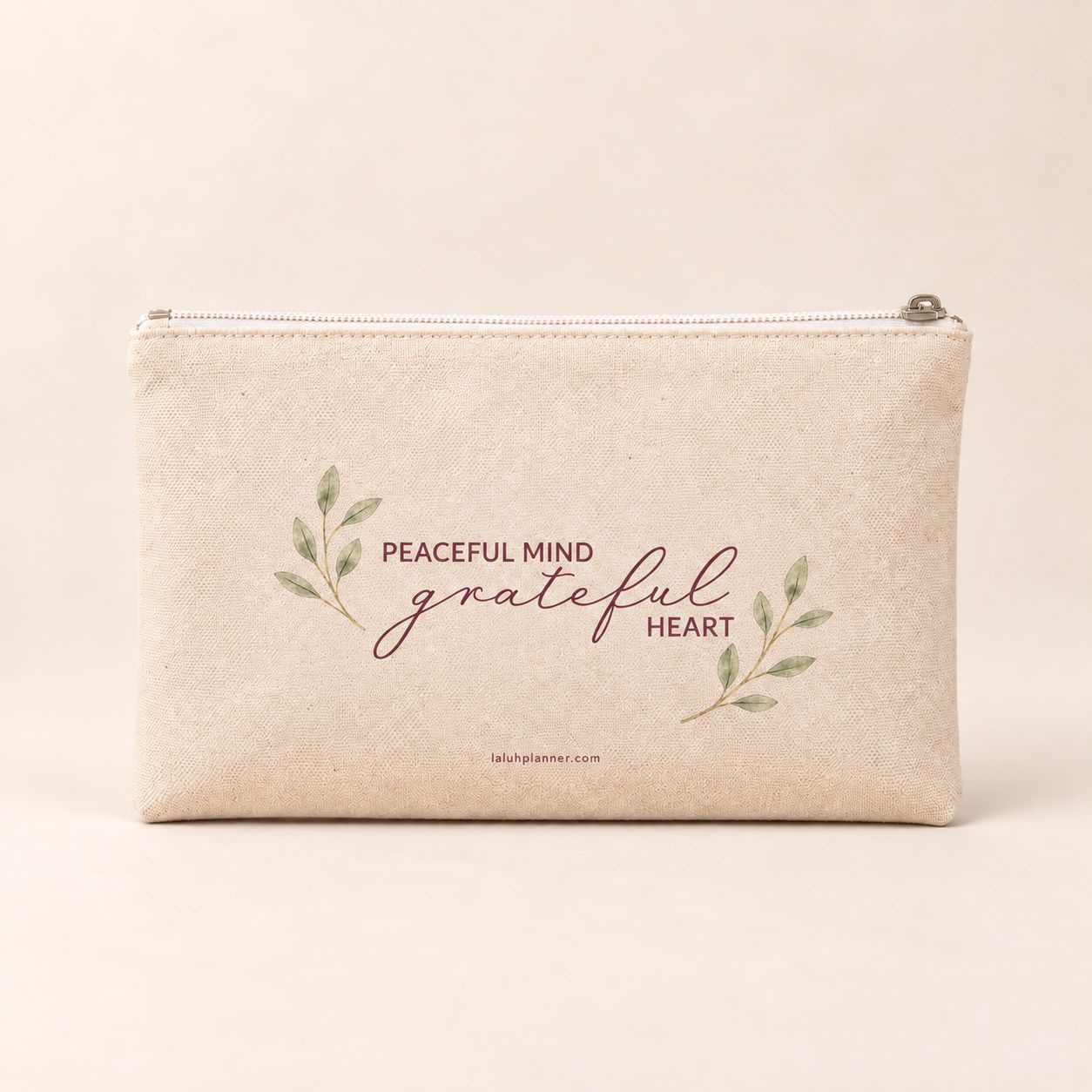 PENCIL POUCH que hace match con tu agenda 2027 PEACEFUL MIND, GRATEFUL HEART
