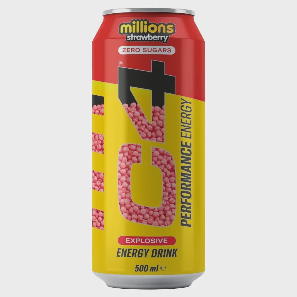 C4 Explosive Energy Drink 500ml, Flavour: Millions Strawberry