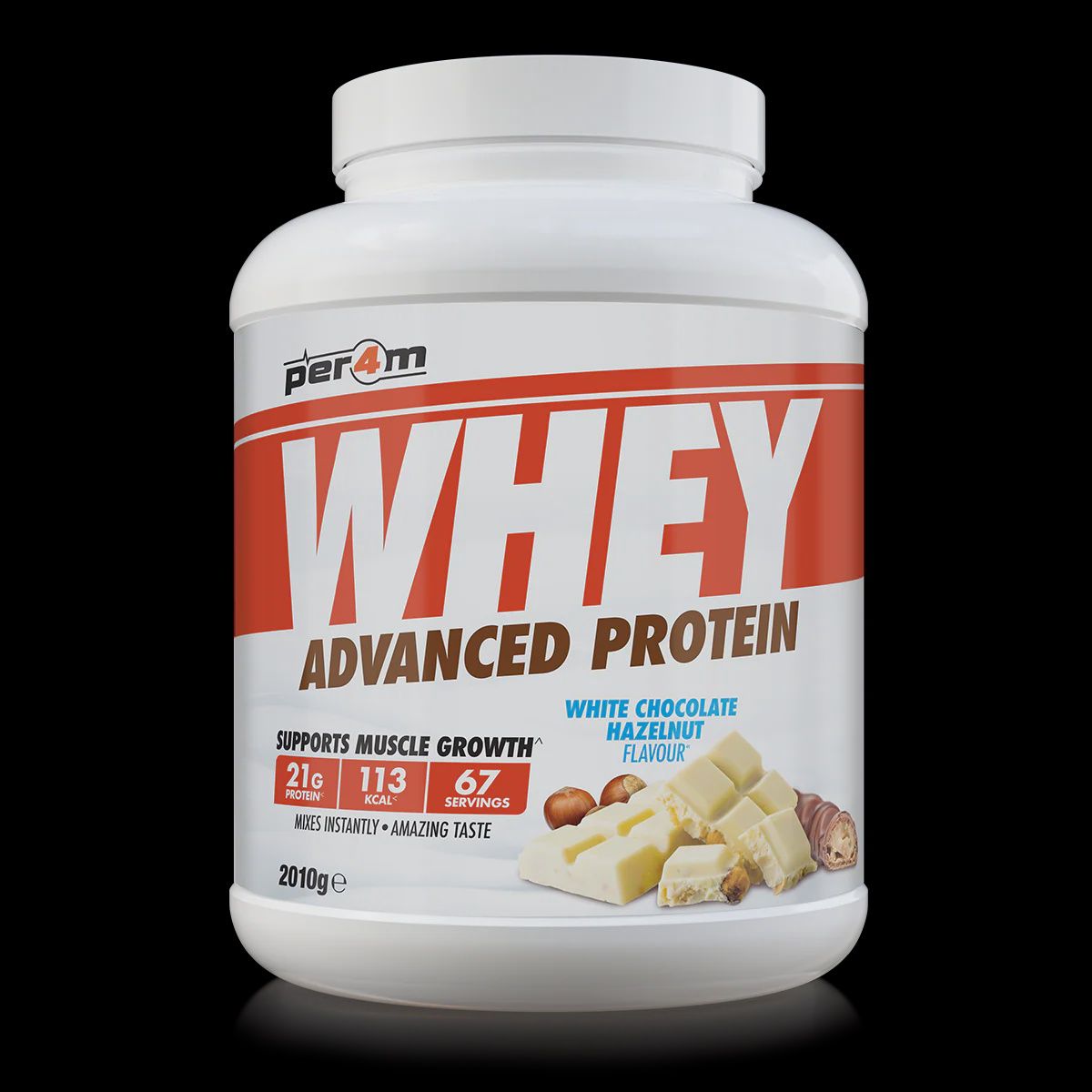 Per4m Whey Advanced Protein 2kg, Flavour: White Chocolate Hazelnut