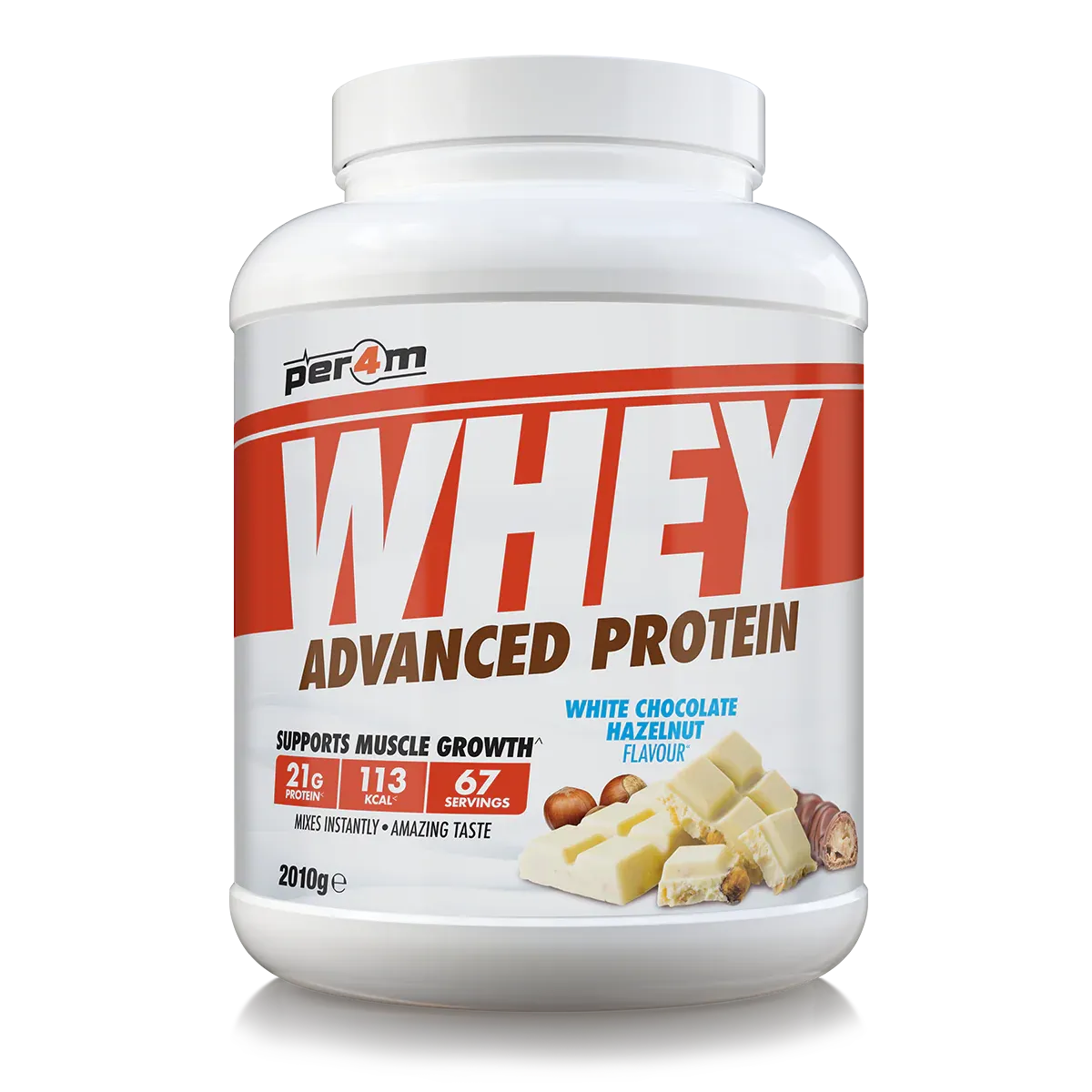 Per4m Whey Advanced Protein 2kg, Flavour: White Chocolate Hazelnut