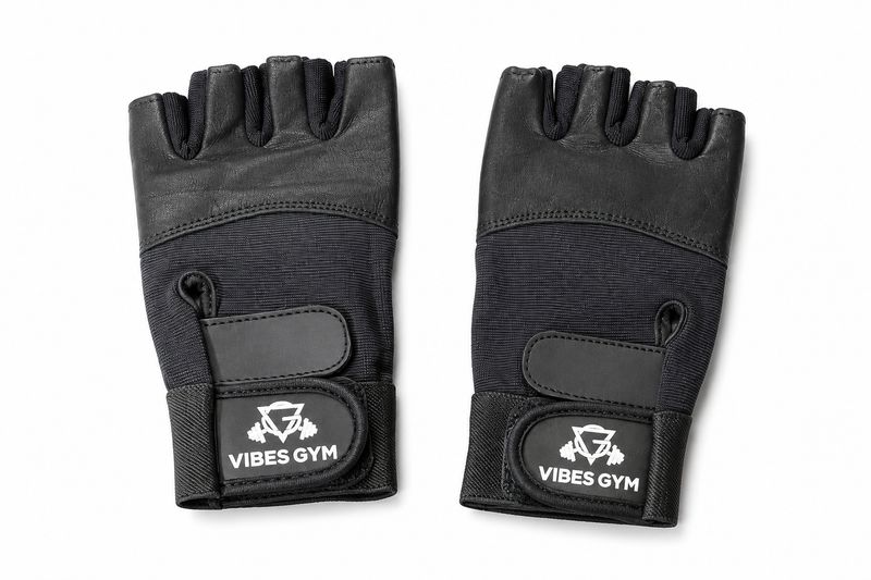 Vibes Gym Fingerless Gloves Black